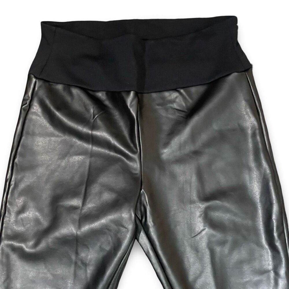 ASSETS BY SPANX All Over Faux Leather Leggings,  Shaping Waistband, Size XL - Picture 2 of 9